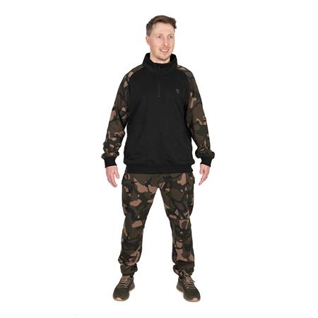 MAGLIONE UOMO - NERO/CAMO FOX LW BLACK / CAMO QTR ZIP - NOIR/CAMO