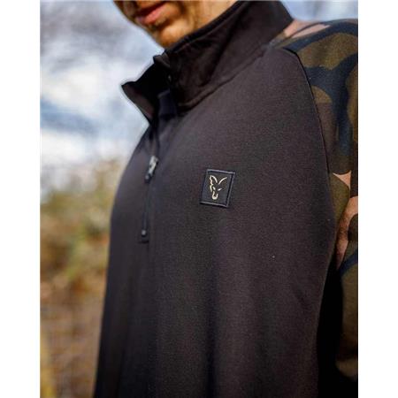 MAGLIONE UOMO - NERO/CAMO FOX LW BLACK / CAMO QTR ZIP - NOIR/CAMO