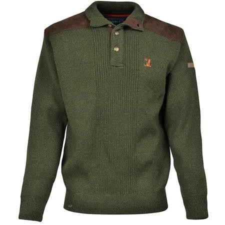 Maglione Uomo Percussion Col Cheminee - Kaki