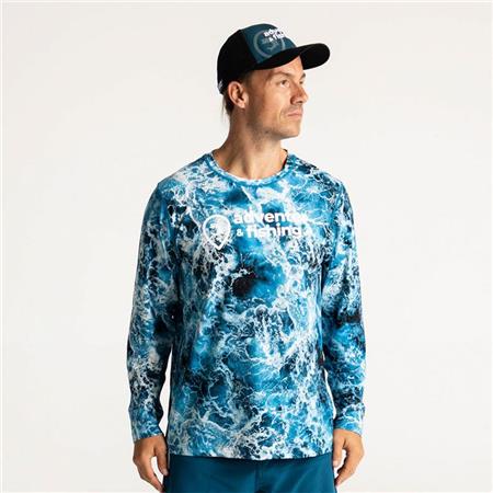 ΜΑΚΡΥΜΆΝΙΚΟ T-SHIRT ΑΝΔΡΙΚΌ ADVENTER & FISHING BOZED ANTI UV - ΓΚΡΙ