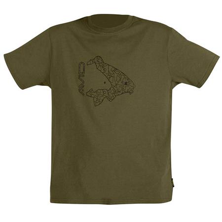 Man Avid Carp Icon T-Shirt Khaki