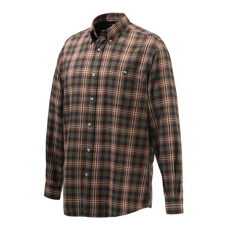 Man Beretta Wood Flannel Button Down Shirt