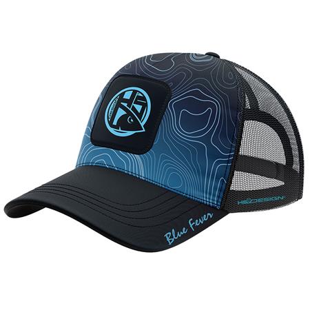 MAN CAP - BLACK/BLUE HOT SPOT DESIGN BATHYMETRY - NOIR/BLEU