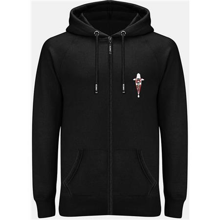 MAN HOODIE - BLACK KUMU TALL TALES PULL OVER - NOIR