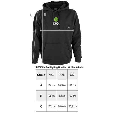 MAN HOODIE - BLACK ZECK CATFISH BIG BOY HOODIE - NOIR