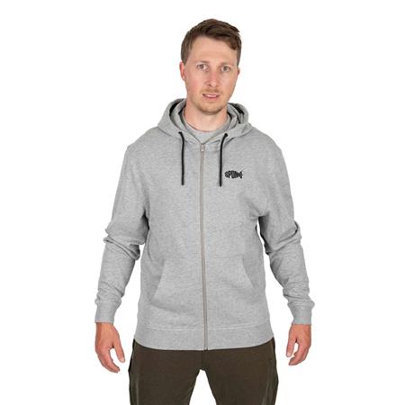 MAN HOODIE - GREY SPOMB GREY HOODIE FULL ZIP - GRIS