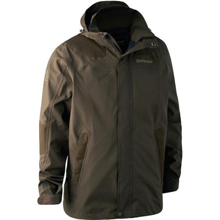 Man Jacket Deerhunter Track Rain Jacket With Membrane Walnut