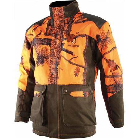 Man Jacket Treeland T613 Vert/Orange