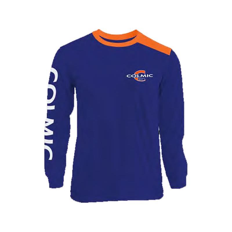 Colmic Colmic T-Shirt Long Sleeves Blue/Orange Man 