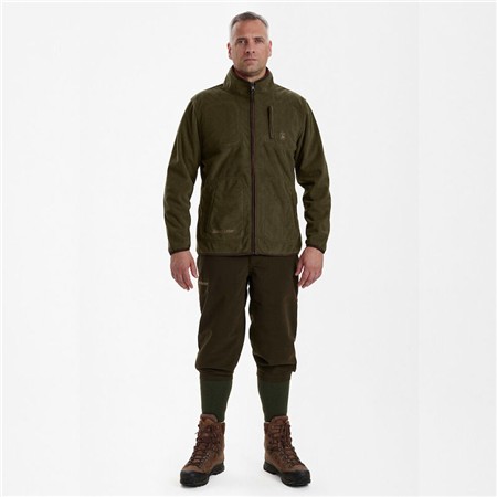MAN POLAR DEERHUNTER GAMEKEEPER BONDED FLEECE RÉVÉRSIBLE KAKI/ORANGE