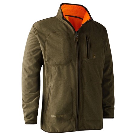 MAN POLAR DEERHUNTER GAMEKEEPER BONDED FLEECE RÉVÉRSIBLE KAKI/ORANGE