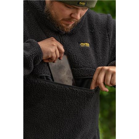 MAN'S SWEATSHIRT AVID CARP SHERPA PULLOVER - NOIR