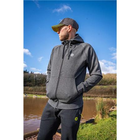 MAN'S SWEATSHIRT FOX MATRIX ZIPPED HOODY - NOIR