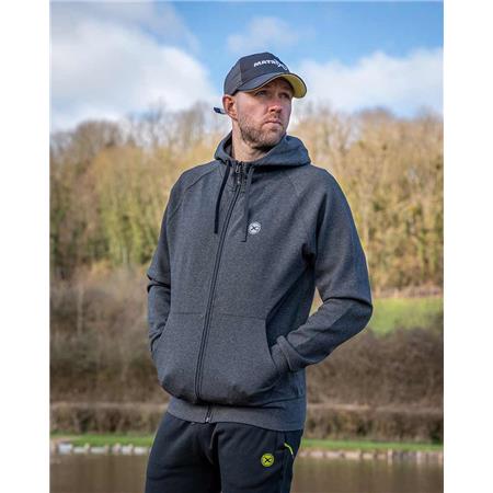 MAN'S SWEATSHIRT FOX MATRIX ZIPPED HOODY - NOIR
