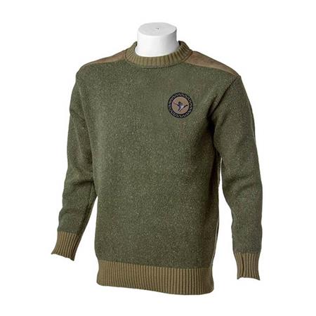 Man Sweater Bartavel P60 Khaki Green Collar