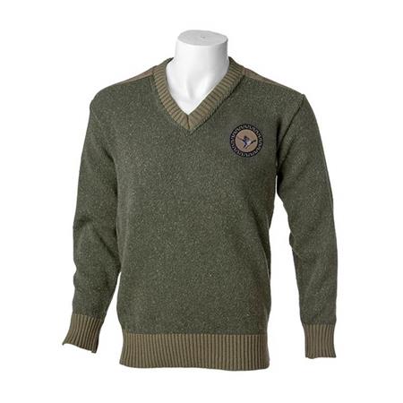Man Sweater Bartavel P61 Khaki Green Collar