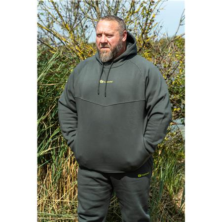 Man Thermal Hoodie - Green Ridge Monkey Apearel Thermapro Heavyweight Thermique - Green