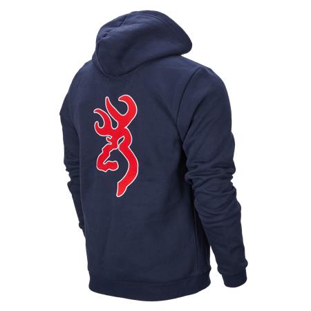 MAN ZIPPED HOODIE - BLUE BROWNING ZIPPÉ SNAPSHOT SMU - BLEU