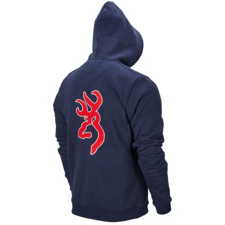 MAN ZIPPED HOODIE - BLUE BROWNING ZIPPÉ SNAPSHOT SMU - BLEU