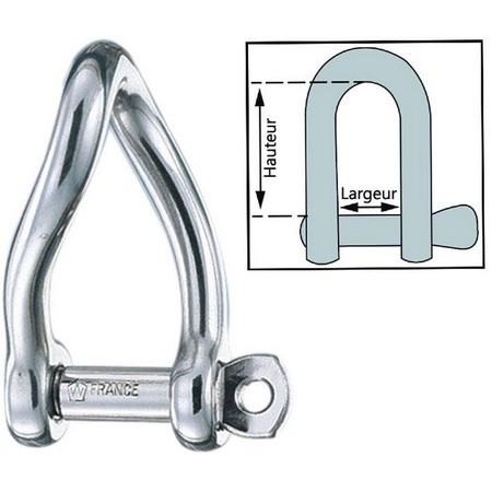 Manilha Autobloqueante Torcida Wichard Autobloquante Torse