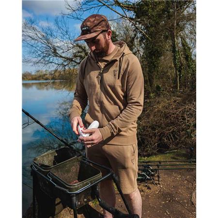 MANNEN ZWEET FOX COLLECTION LW ZIP HOODY - TAN