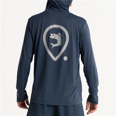 MÄNNER-SWEAT ADVENTER & FISHING GOLON UV-SCHUTZ MIT KAPUZE - MARINEBLAU