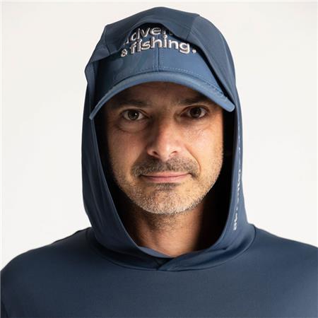 MÄNNER-SWEAT ADVENTER & FISHING GOLON UV-SCHUTZ MIT KAPUZE - MARINEBLAU
