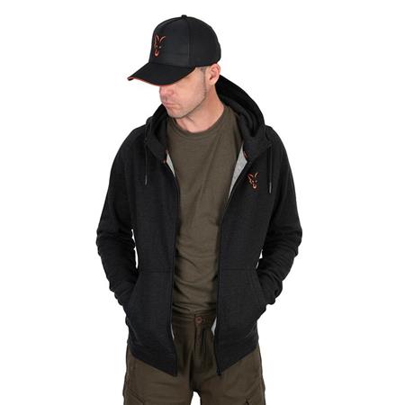 MÄNNER-SWEAT FOX COLLECTION LW HOODY BLACK & ORANGE