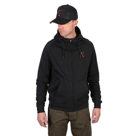 MÄNNER-SWEAT FOX COLLECTION LW HOODY BLACK & ORANGE