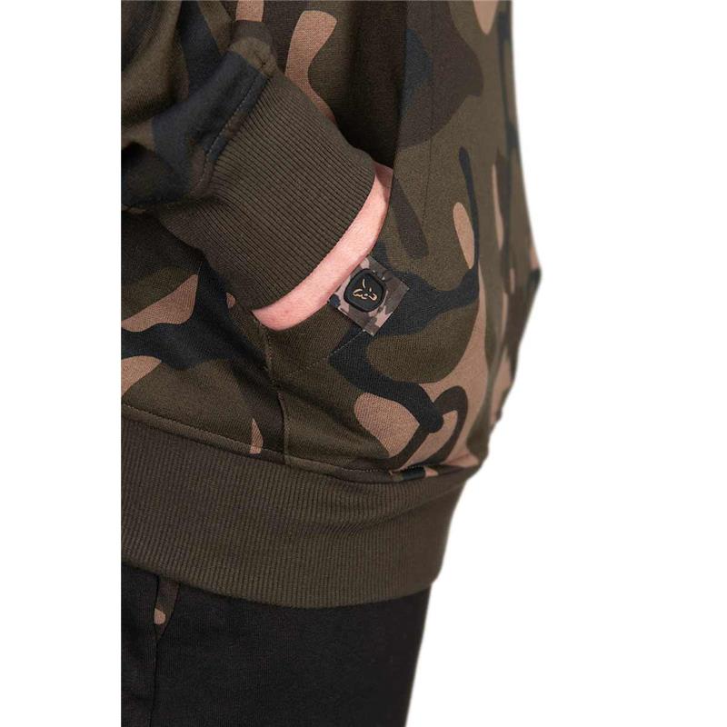 thumbnail image 2 of Fox Lightweight Khaki/Camo Split Zip Hoodie For Fishing – Unisex 2 of 4