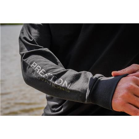 MÄNNER SWEAT PRESTON INNOVATIONS BLACK MINIMAL SWEATSHIRT - NOIR