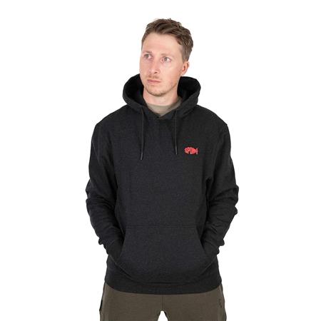 MÄNNER-SWEAT SPOMB BLACK MARL HOODIE PULLOVER