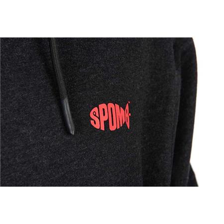 MÄNNER-SWEAT SPOMB BLACK MARL HOODIE PULLOVER