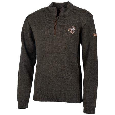 Männerpullover Treeland Col Zip Sanglier T904