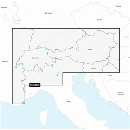Mapa Garmin Navionics + Śródlądowe Alpy, Jeziora I Rzeki
