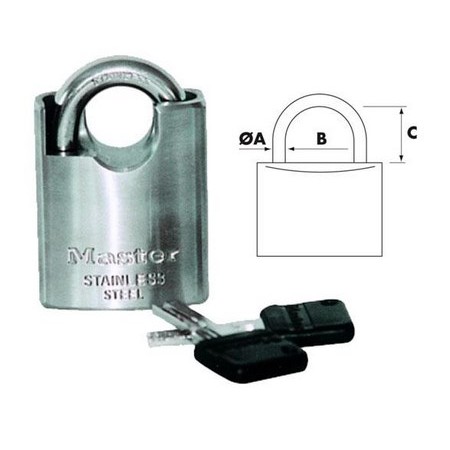 Masywna Kłódka Ze Stali Nierdzewnej Plastimo