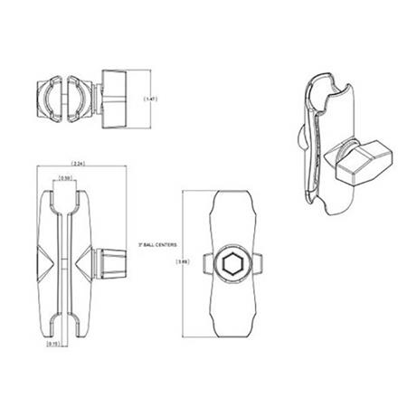 MELLEMLANG ARM RAM MOUNTS TIL KUGLE B