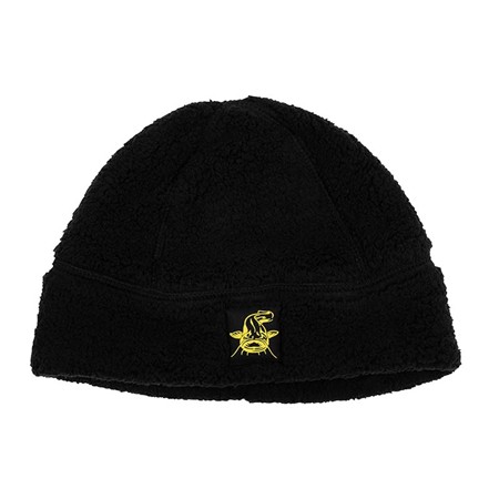 Men's Beanie Black Cat Fleece Beanie Hat - Black