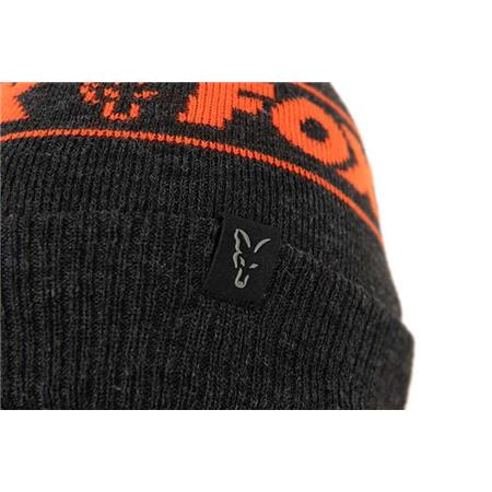 MEN'S BEANIE FOX COLLECTION BOBBLE - NOIR/ORANGE