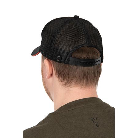 MEN'S CAP FOX COLLECTION TRUCKER CAP BLACK & ORANGE - NOIR