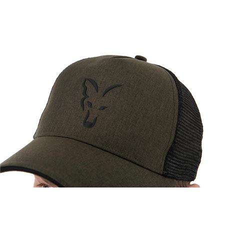 MEN'S CAP FOX COLLECTION TRUCKER CAP GREEN & BLACK - VERT