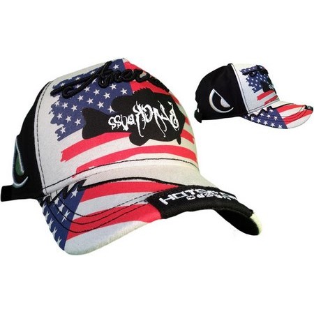 Men's Cap Hot Spot Design American Bass - Black/White