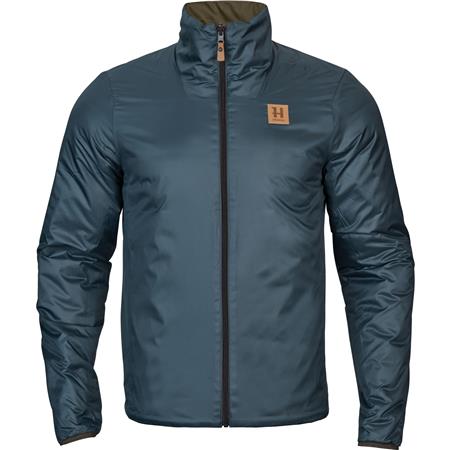 MEN'S DOWN JACKET HARKILA KALIX HSP - WILLOW GREEN/SEA BLUE