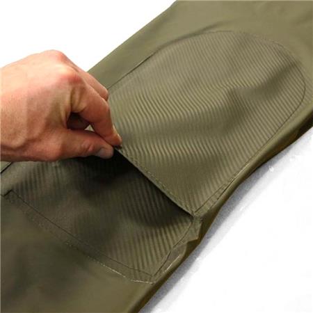 MEN'S DUNGAREES - KHAKI VASS 175 UNLINED WATERPROOF BIB & BRACE - KAKI