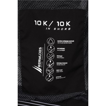 MEN'S FLEECE BERMUDES INSHORE OP10K - BLACK/DARK GREY