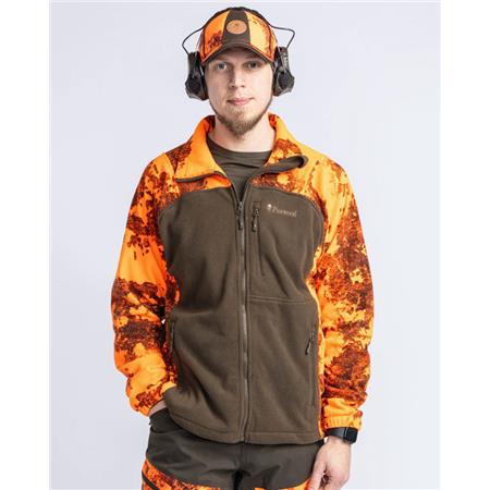 MEN'S FLEECE PINEWOOD FURUDAL HUNTERS CAMOU - STRATA BLAZE/GREEN