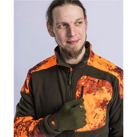 MEN'S FLEECE PINEWOOD SMÅLAND HUNTERS CAMOU FLEECE - MARRON/STRATA BLAZE