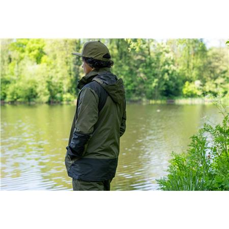MEN'S JACKET AND DUNGAREES SET KORUM NEOTERIC 5X5 WATERPROOF SUIT - KAKI/NOIR