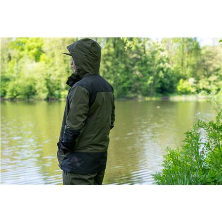 MEN'S JACKET AND DUNGAREES SET KORUM NEOTERIC 5X5 WATERPROOF SUIT - KAKI/NOIR
