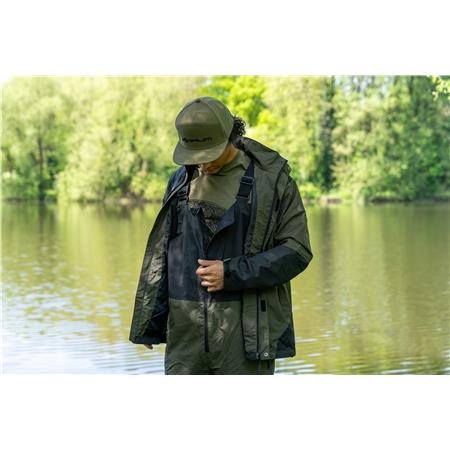 MEN'S JACKET AND DUNGAREES SET KORUM NEOTERIC 5X5 WATERPROOF SUIT - KAKI/NOIR